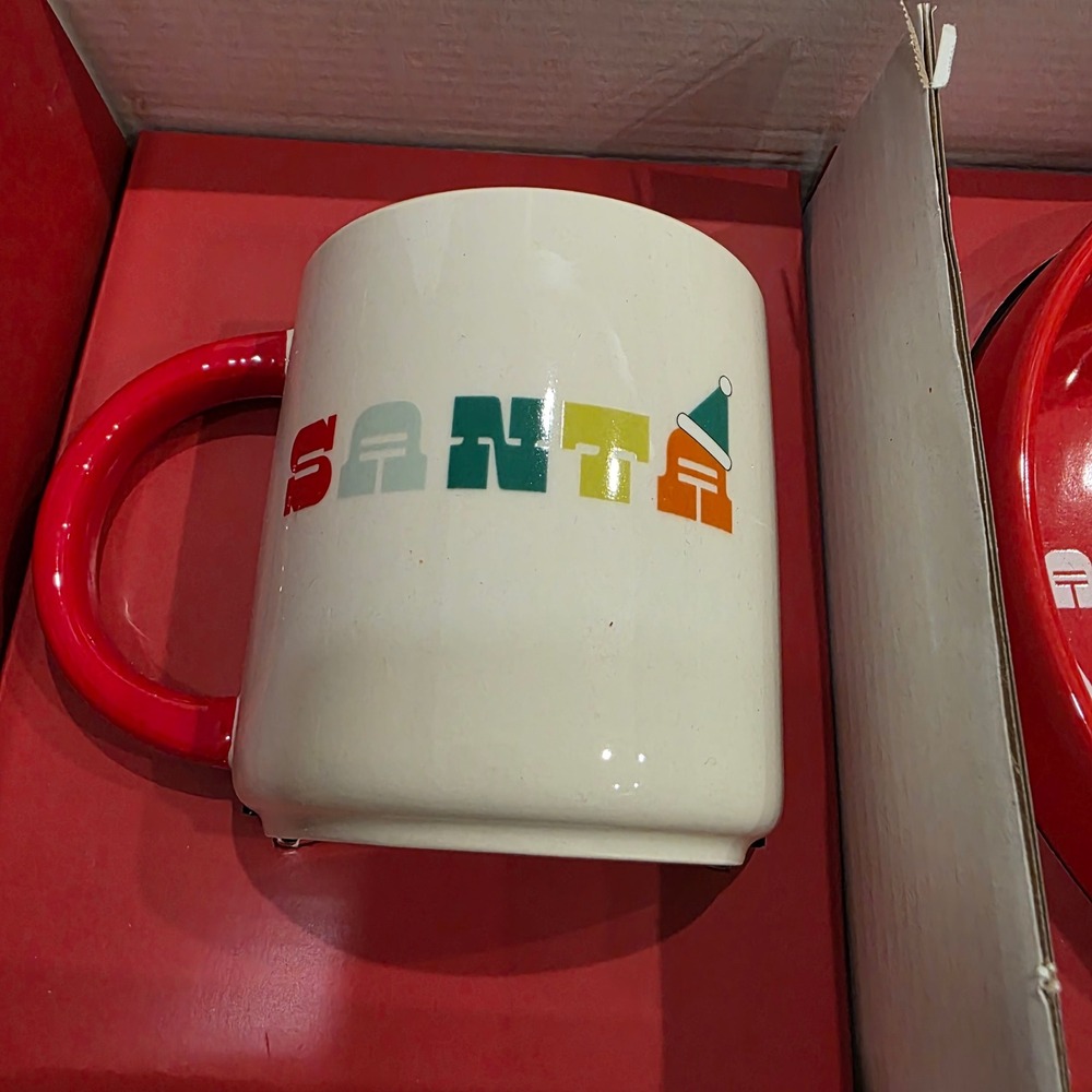 Indigo SANTA Mug and SANTA'S FAVOURITE Dog Bowl Set Christmas Holiday - Picture 6 of 8